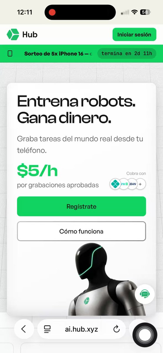 SI BUSCAS TRABAJO ESTÁ IA TE PAGA $5.00 POR HORA SOLO POR SUBIR VIDEOS DE TAREAS COTIDIANAS PARA AYUDAR A ENTRENAR ROBOTS