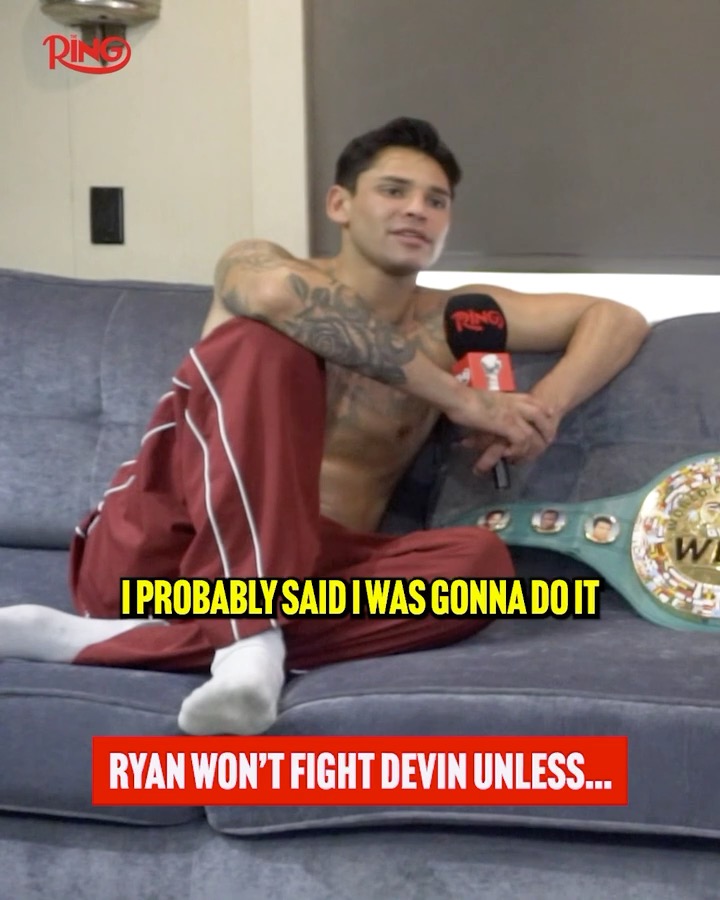 Ryan Garcia tells The Ring he will never fight Devin Haney again, unless he makes one admission 👀 📺 Watch Garcia's full interview with The Ring's Mike Coppinger NOW: #GarciaBenn l Sept 12th in Las Vegas 🥊