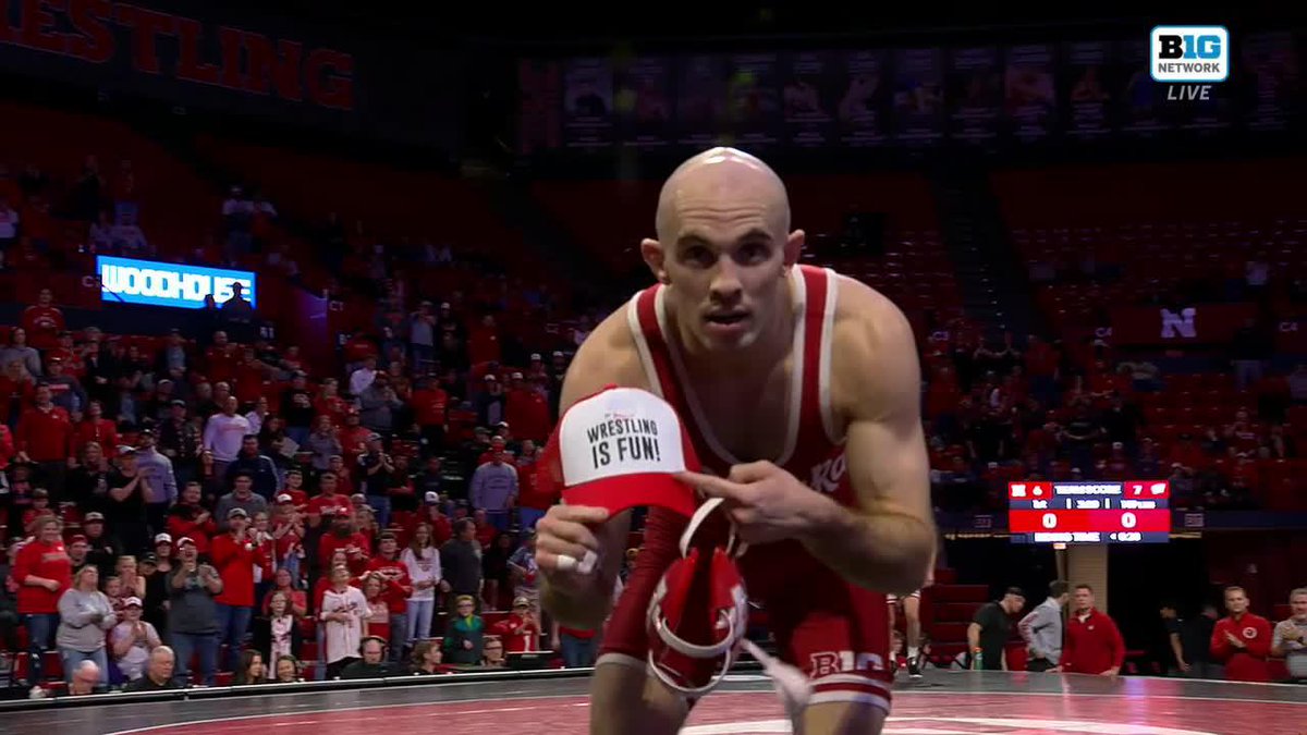 Come for the pin, and stay for the celly 🙌 Let's take a look back at Brock Hardy's 2025 pin vs. Wisconsin 👇