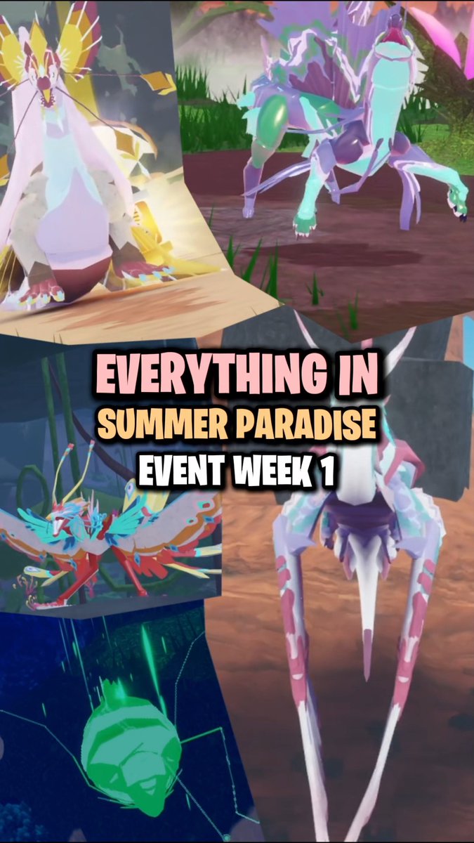 The Summer Paradise Event is here! Get Logavian and other returning event creatures, palettes, plushies and more in this year's event! What are you most excited to get during Summer Paradise? 🏖️ #CreaturesofSonaria #Roblox