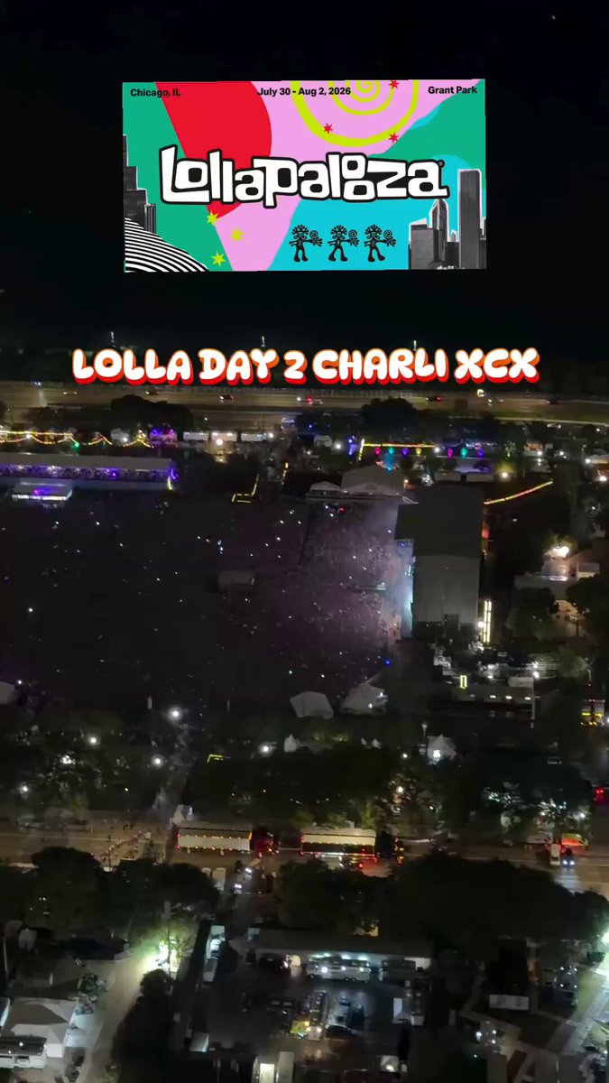 Charli xcx’s crowd size for her headlining set at Lollapalooza 2026.🖤