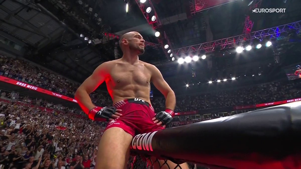 LE HA DURADO 30 SEGUNDOS 🤯🤯🤯 Uroš Medić borra del mapa a Daniel Rodríguez en medio minuto de pelea estelar y desata la locura en Belgrado #UFCBelgrade | #UFCHBOMax