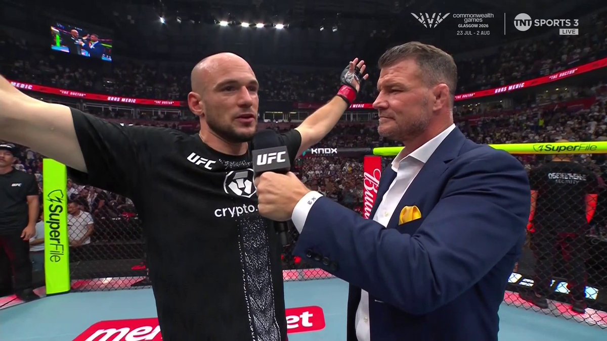 "I'm going to COOK the rest of this division" What an incredible reception for Uroš Medić in Serbia 👏🇷🇸 #UFCBelgrade | Stream TNT Sports on HBO Max