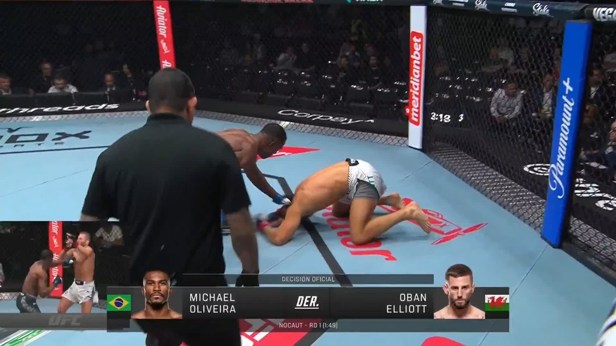 El debutante Michael Oliveira 🇧🇷 mostró un dominio y poder impresionante para finalizar la pelea con un nocaut en el primer round 😮‍💨 #UFCBelgrade | Ver en vivo por Paramount+ Deportes