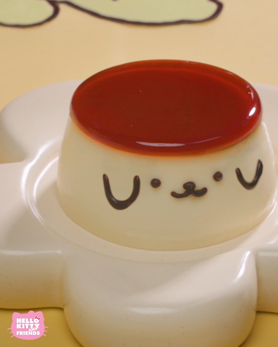 Pompompurin pudding 🍮 Say less. Follow along on the Hello Kitty and Friends YouTube channel: