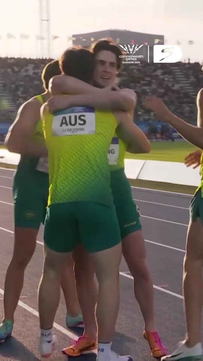 Gold in the Men's 4x100m Relay 🇦🇺🔥 Team Australia have too much pace from lane eight 👟⚡ 📺 Stream #Glasgow2026 on DStv: #SSCommonwealthGames
