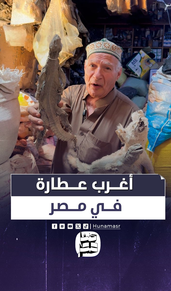 زيتونة بني إسرائيل وأظافر الشيطان وفرس النهر.. جولة داخل أغرب عطارة في مصر #هنا_مصر