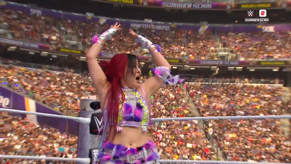 .IYO SKY is completely FEARLESS 👏 #SummerSlam is streaming RIGHT NOW on the ESPN App with ESPN Unlimited!