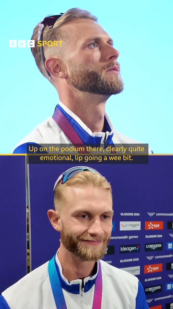 "To have Flower of Scotland playing instead of the GB national anthem, it's just different" 🏴󠁧󠁢󠁳󠁣󠁴󠁿 An emotional Josh Kerr after winning the men's one mile Commonwealth gold medal in front of a Glasgow crowd, on the track he "learned to race on" 🥇