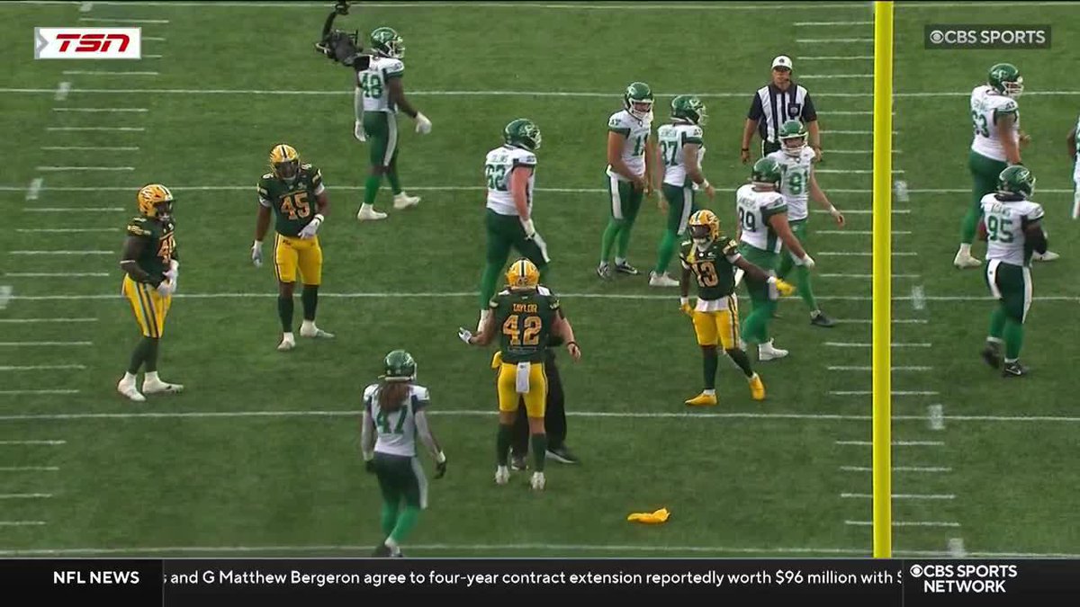 Edmonton's Noah Taylor has been ejected from the game due to "embellishment."