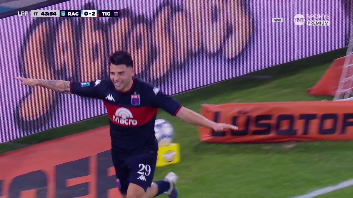 ANULADO EL 3-0 DE TIGRE Nacho Russo convertía el tercero ante Racing en Avellaneda, pero fue anulado por mano. Viví el Torneo Clausura 2026 por TNT Sports Premium y disfrutalo también en HBO Max 👉 #Suscribite #LPFxTNTSports