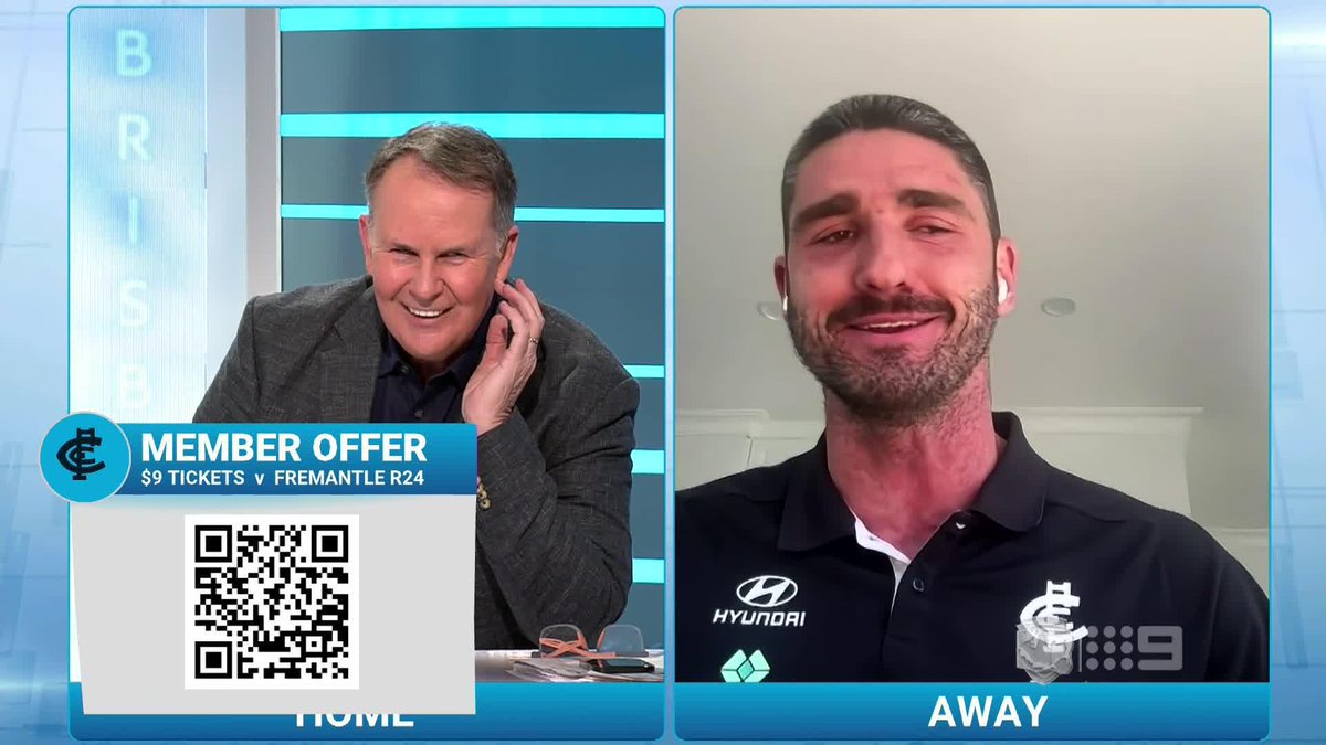 "If I don't miss the next two, more importantly, it's my 100th game so there should be a packed out stadium!" 😂 Marc Pittonet with the ultimate sell to get Blues fans to their Round 24 clash 🙏 #9AFLSFS | Watch on 9 & 9Now 🖥️