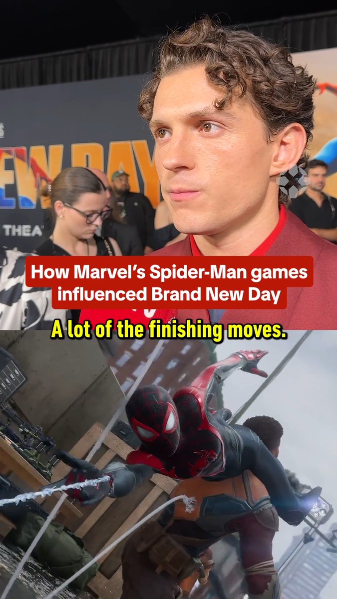 Tom Holland says the finishing moves from the Spider-Man Insomniac games are all over Spider-Man: Brand New Day! #SpiderMan
