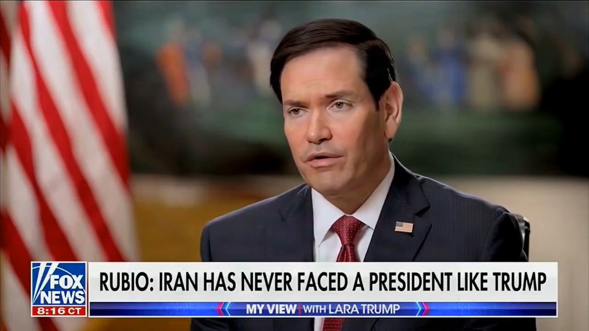 .Secretary Marco Rubio: "I don't think the Iranian regime has ever faced a President like President Donald J. Trump, which is somebody that actually takes action. They got used to, for 20-30 years — not just the U.S., but the broader world — allowing them to get away with things like lying, breaking deals."