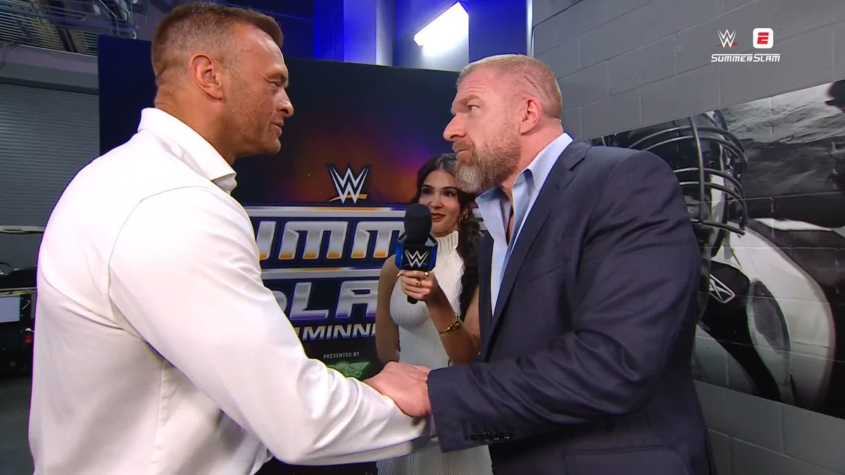 "I believe in what you did" 👏 Triple H has reinstated Nick Aldis as the General Manager of #SmackDown!