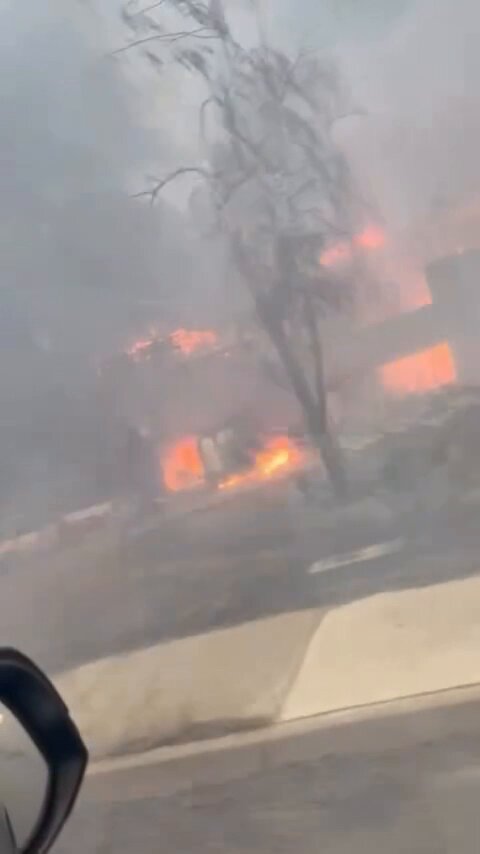 WATCH: Homes burning in Spokane, Washington as wildfire moves through the area