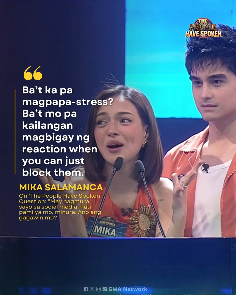 "BA'T KA PA MAGPAPA-STRESS?" #MikaSalamanca on #ThePeopleHaveSpoken question: "May nagmura sayo sa social media; pati pamilya mo, minura. Ano ang gagawin mo?" Watch the FULL Episode on YouLOL Youtube!