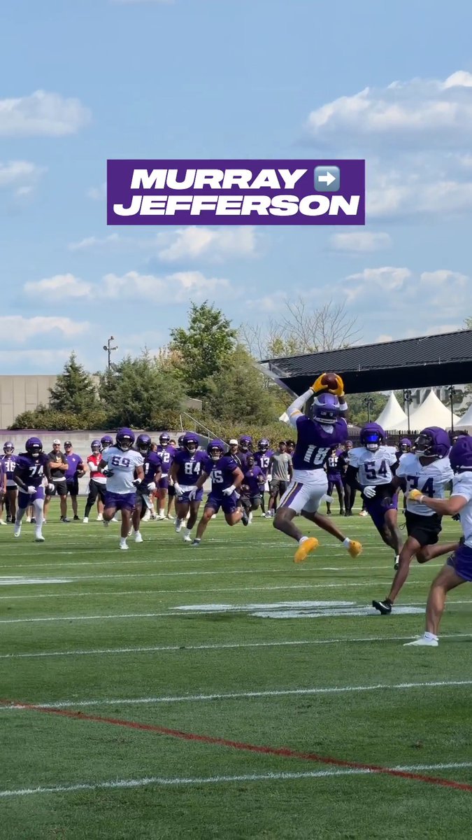 The Kyler Murray to Justin Jefferson connection is developing quickly 👀