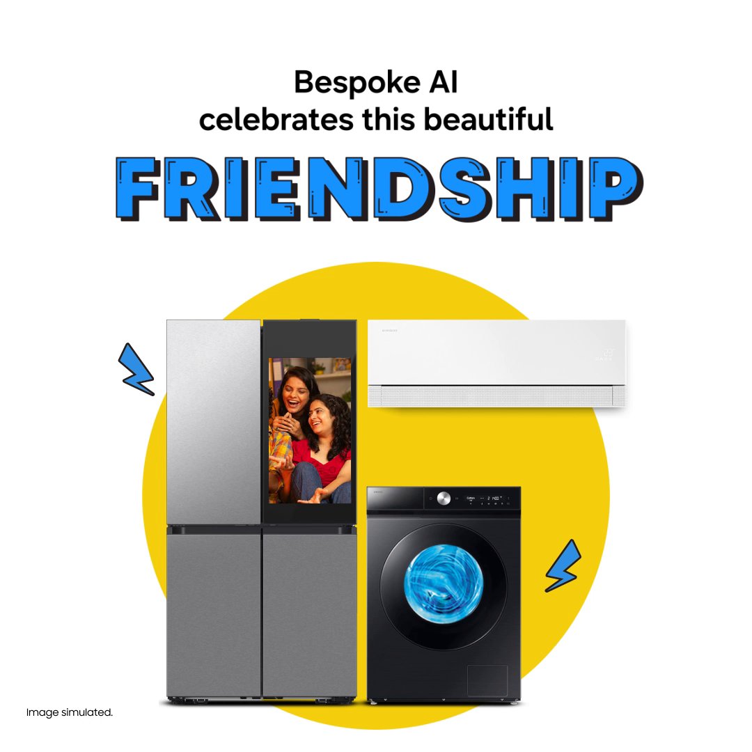 Meet your new best friends, #BespokeAI home appliances. Always looking out for you. Always making things easier for you. #FriendshipDay #Samsung