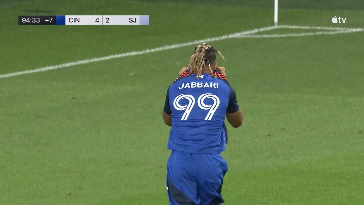 Jabbari seals it with Cincinnati's fourth goal of the night 😤