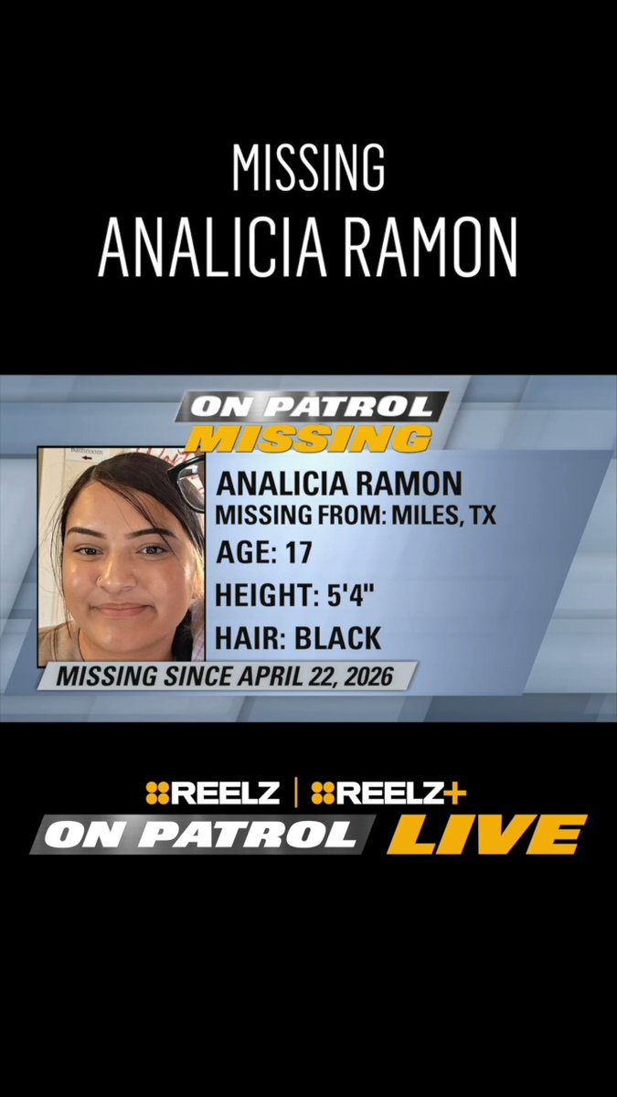 #OPNation help us find #MISSING #Texas teen #AnaliciaRamon so we can bring her back to her family. If you have any information, please contact The National Center for Missing & Exploited Children at 1-800-The-Lost 1-800-843-5678 #OPLive #OPNation #REELZ