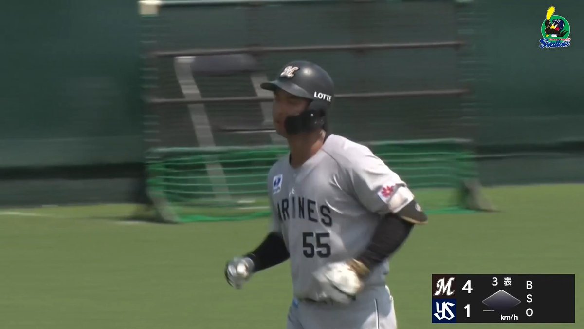 弾道が美しい 長距離砲の片鱗を見せた 櫻井ユウヤ ファーム第3号ホームラン ⚾️ヤクルト×ロッテ(ファーム) #chibalotte #だったらDAZN #イージースポーツ