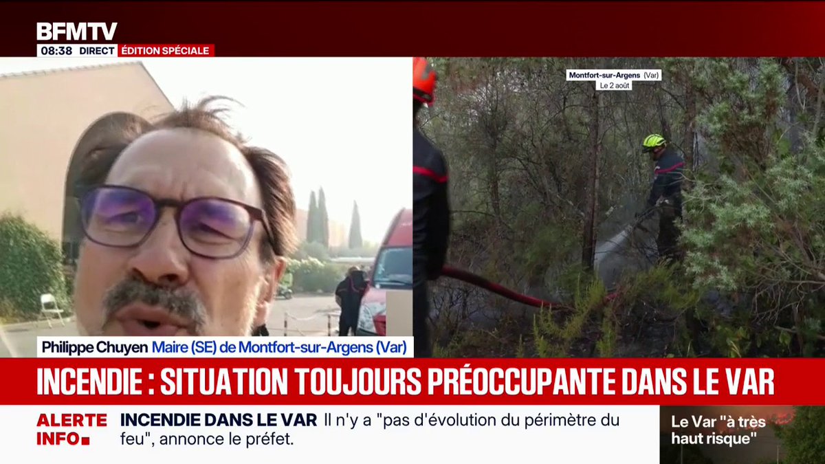 Incendie dans le Var: le maire de Montfort-sur-Argens indique que des habitants ont pu "réintégrer leur foyer hier soir"