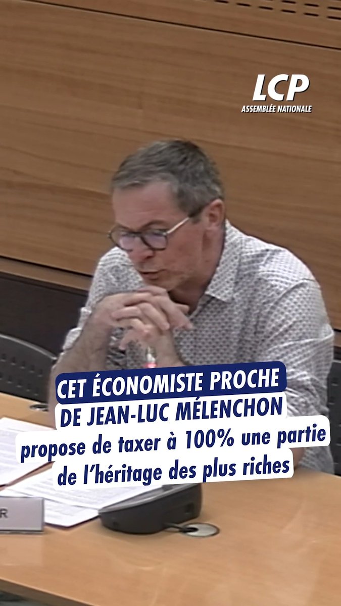 #REDIFF 💬 "Au-delà de 100 fois le patrimoine médian, on récupère tout (...) Cela toucherait très peu de monde et permettrait de remettre de la méritocratie": devant les députés, l'économiste Eric Berr propose de taxer à 100 % les héritages supérieurs à 15 millions d'euros