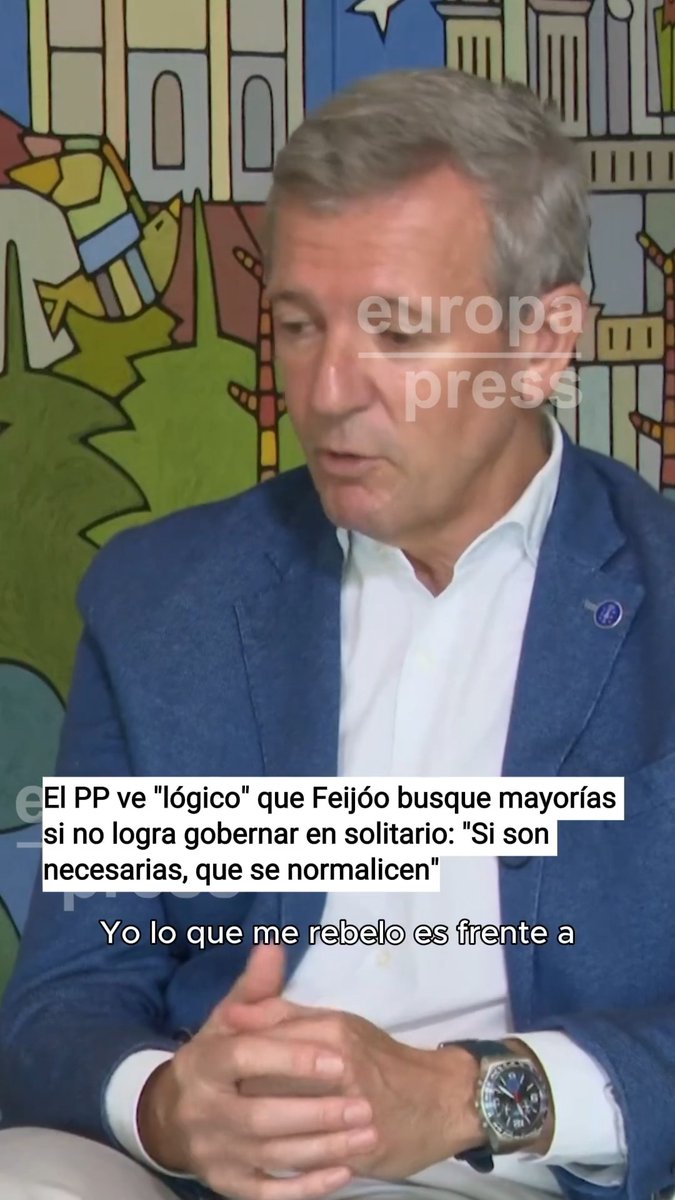 Alfonso Rueda (PP) apuesta por "normalizar" los acuerdos con Vox si son necesarios para que Feijóo pueda gobernar tras las próximas elecciones generales: "El PSOE dice que es muy malo que Vox gobierne pero no se ofrecen para conformar mayorías"