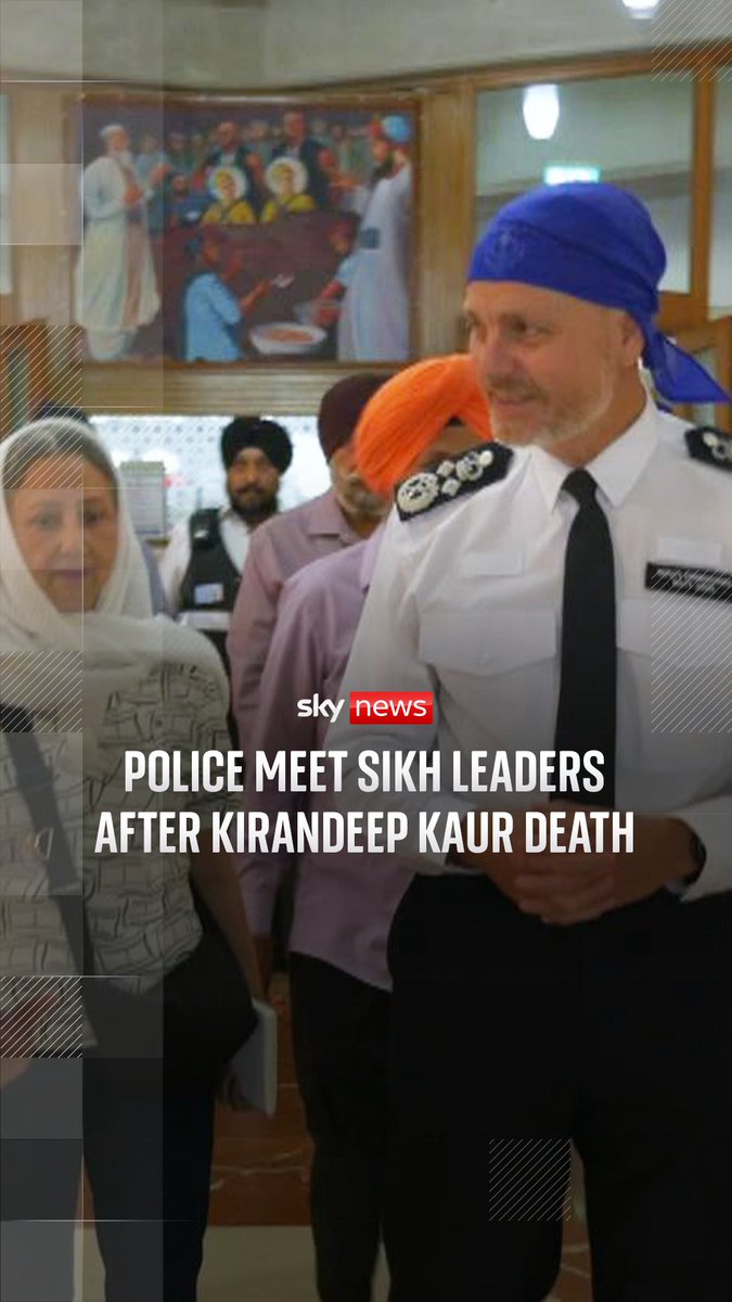 Britain's second most senior officer has met Sikh faith leaders after 24-year-old Kirandeep Kaur was stabbed to death in Hayes, west London, last month. Sky News' Amrit Singh Mann reports