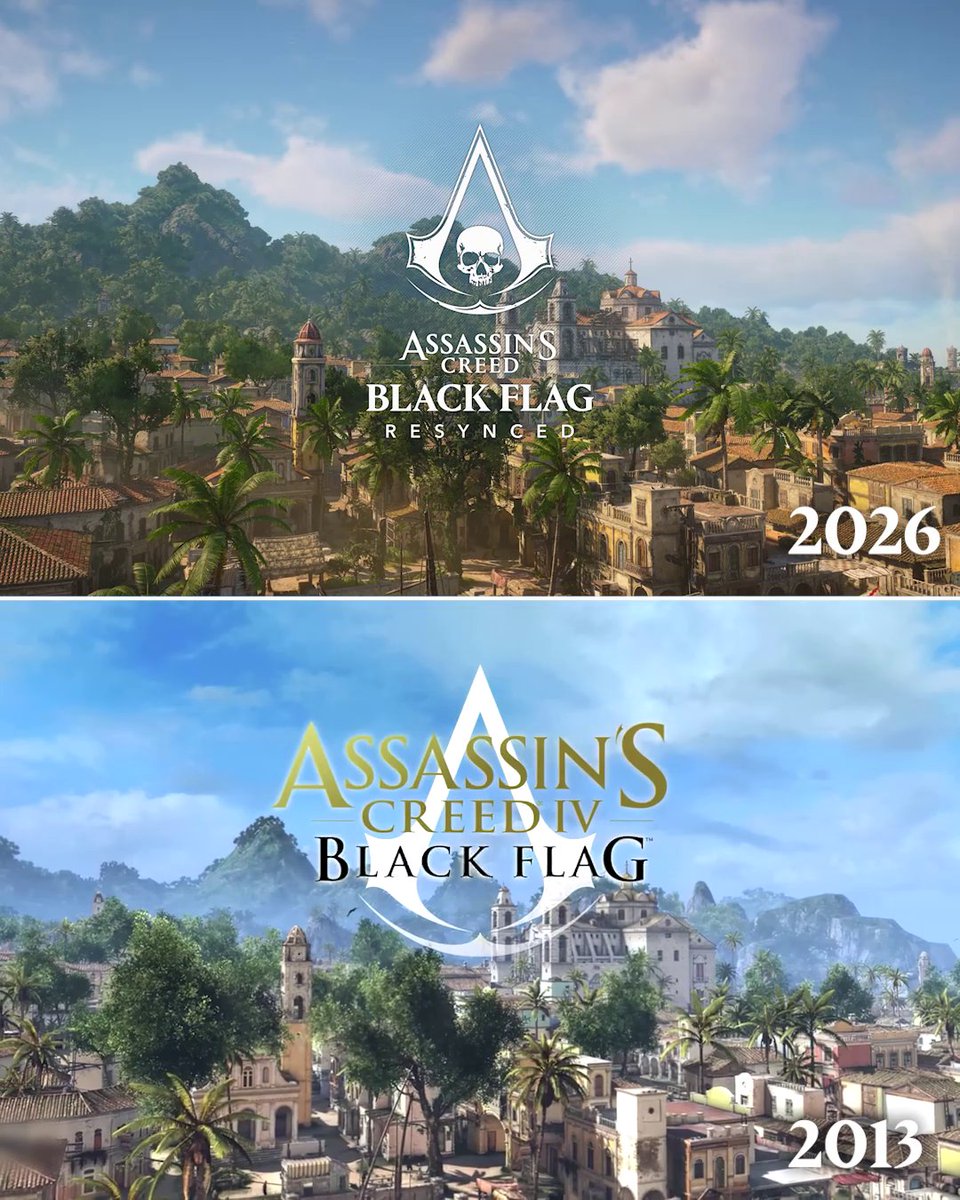 2013 vs 2026 : Assassin's Creed Black Flag n'a jamais été aussi beau. 🏴‍☠️🔥