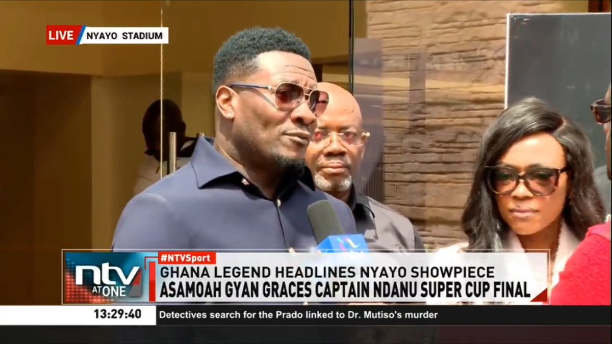 Asamoah Gyan: Ghana is ahead of Kenya when it comes to football. Kenya lack the basics and they focus too much on athletics. #NTVAtOne Yoshua Makori Mwanaspoti