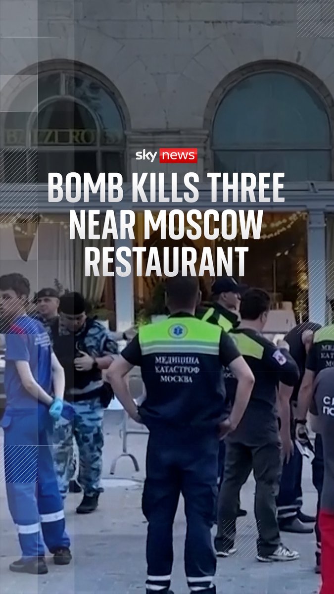 A homemade bomb has killed at least three people and injured 21 others at a restaurant in Moscow. Russia's Anti-Terrorism Committee says an unidentified woman had tried to carry the device into the venue, but had been stopped by a security guard before it exploded. 🔗