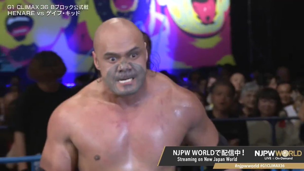.HENARE "Mana!!!!!" Streaming now on #njpwworld #G1CLIMAX36