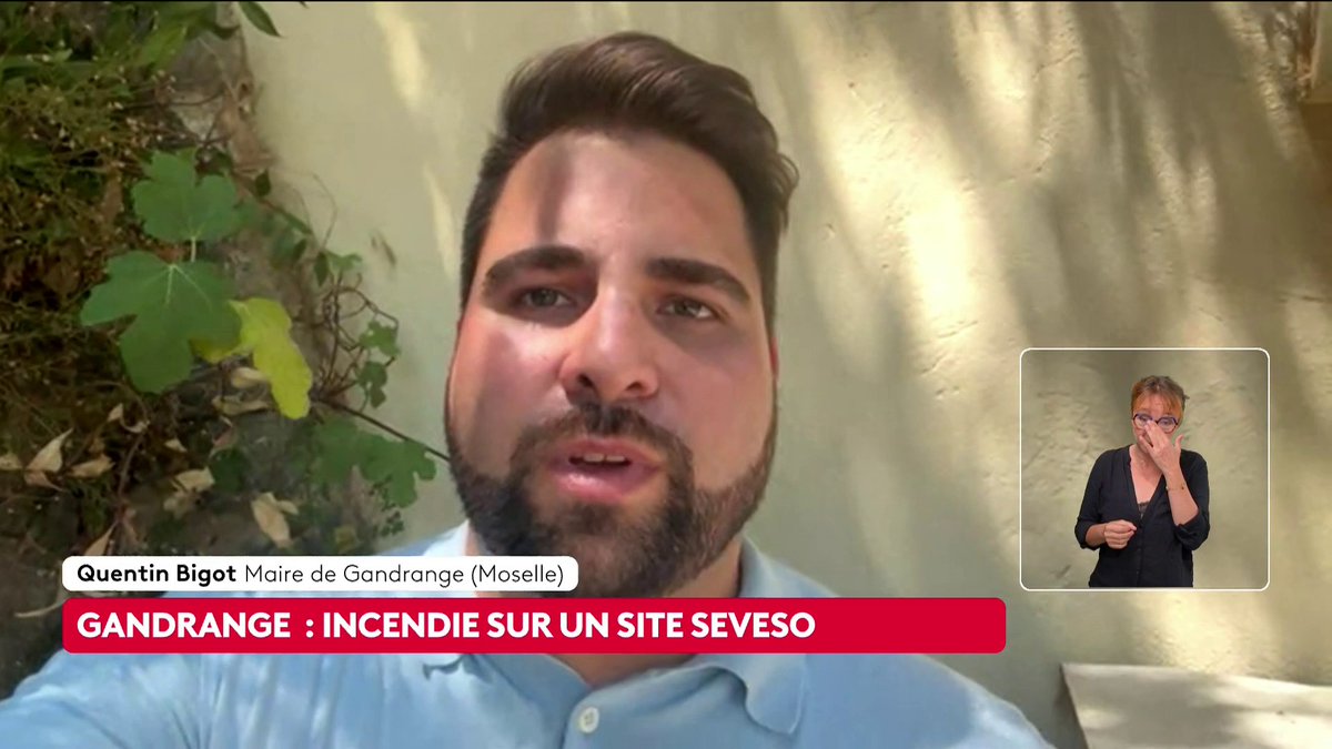 🔴Incendie sur un site Seveso en Moselle : "J'ai préféré demander à la population de se confiner immédiatement", annonce Quentin Bigot, maire de Gandrange. #canal16