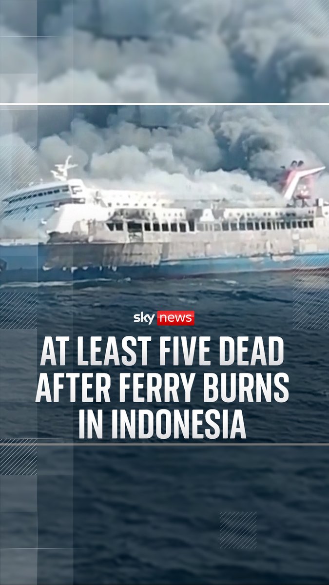An investigation is underway in Indonesia after at least five people have died and 41 are missing after a ferry caught fire off the coast of Madura island. It's unclear how the ferry caught fire, but Indonesia's national search and rescue agency, Basarnas, said the fire broke out between 6am and 7am local time. 🔗
