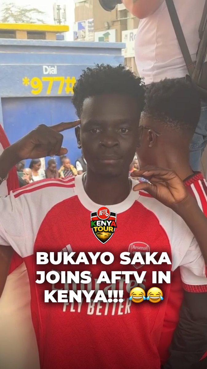 Bukayo Saka is at the parade in Kenya! 😅 Thank you to SafaricomSport for powering the AFTV Victory Tour in Kenya, with the support of Serena Hotels-Africa, 82 Sports, and Zetech University. #AFTVKenya #Arsenal