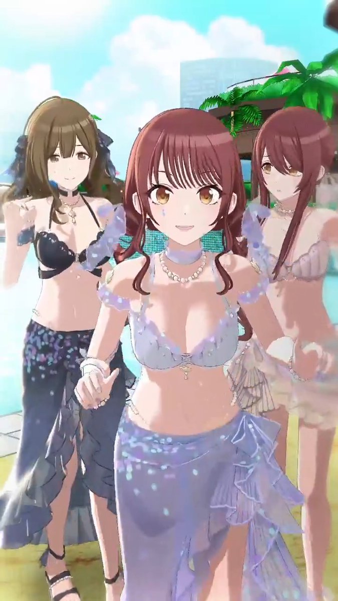 Beat the heat with the idols of ALSTROEMERIA! ☀️ #idolmaster