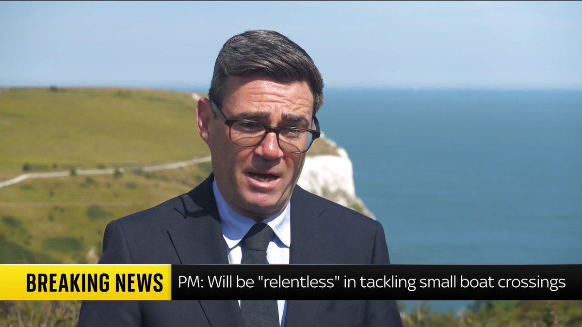 "Clearly, progress is being made, but we're not complacent." Prime Minister Andy Burnham says the government will be 'relentless' in tackling small boat crossings, adding that providing 'safe routes' is another way to tackle gangs. 📺 Sky 501