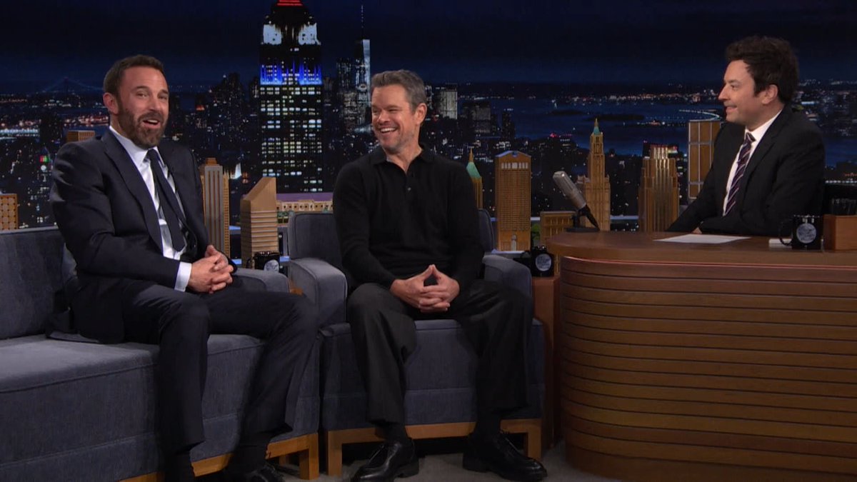 .Ben Affleck was the only person allowed to visit Matt Damon on the set of The Odyssey Movie 🤯 #FallonTonight #TheOdyssey