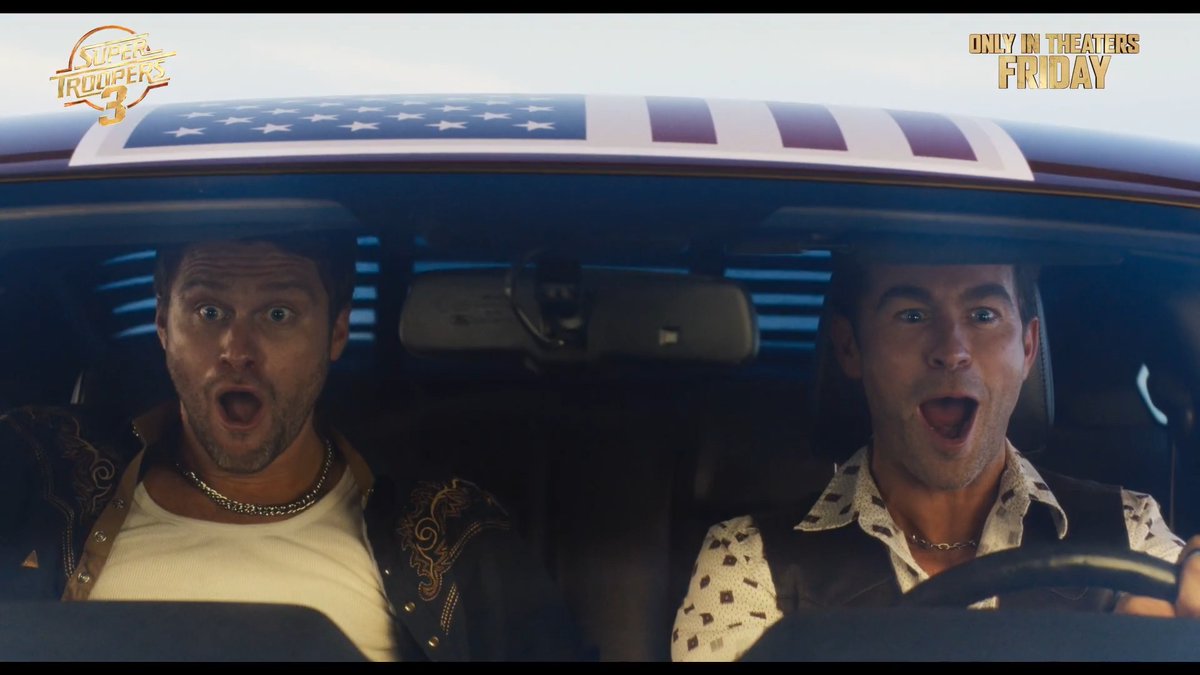 We are so back. SUPER TROOPERS 3, only in theaters this Friday. Get tickets meow. #SuperTroopers3