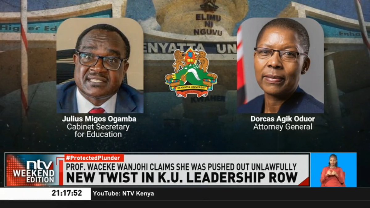 New Twist In KU Leadership Row: Days after Prof. John Okumu was confirmed as Kenyatta University's Vice-Chancellor, his appointment has ignited a legal battle. One of his rivals, Prof. Waceke Wanjohi, claims she was pushed out of the race unlawfully. #NTVWeekendEdition