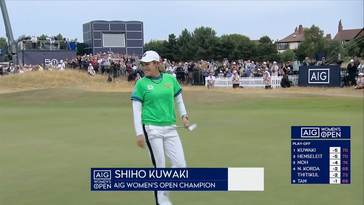 BREAKING: Shiho Kuwaki wins the AIG Women's Open! 🚨