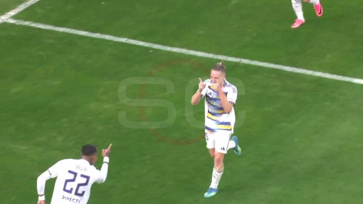 CENTRO DE VILLA Y CABEZAZO GOLEADOR DEL RUSO PARA EL 1-0 DE BOCA ANTE NEWELL'S.