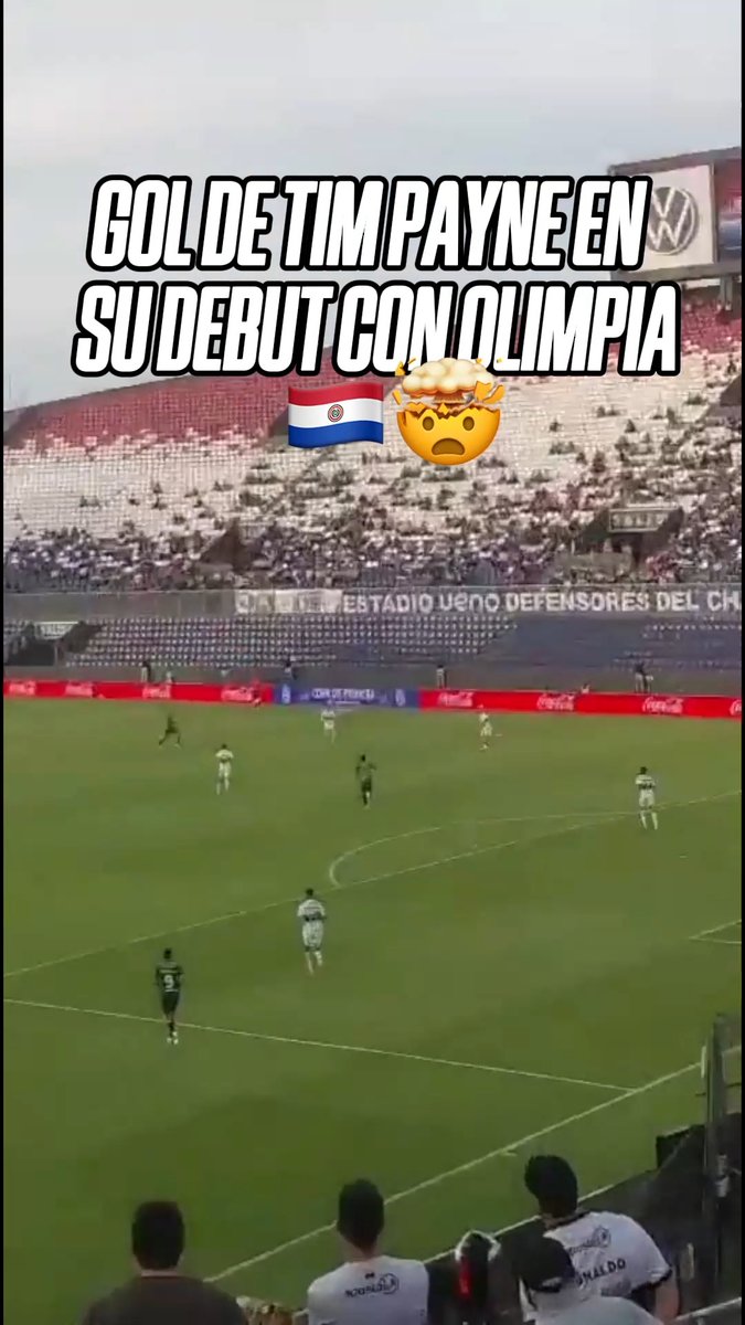 ¡¡NO SE PUEDE CREER!!😅🇵🇾 Tim Payne hizo su debut con el Olimpia de Paraguay e inmediatamente anotó un golazo desde fuera del área.🔥 vía: x/VelazquezErwin