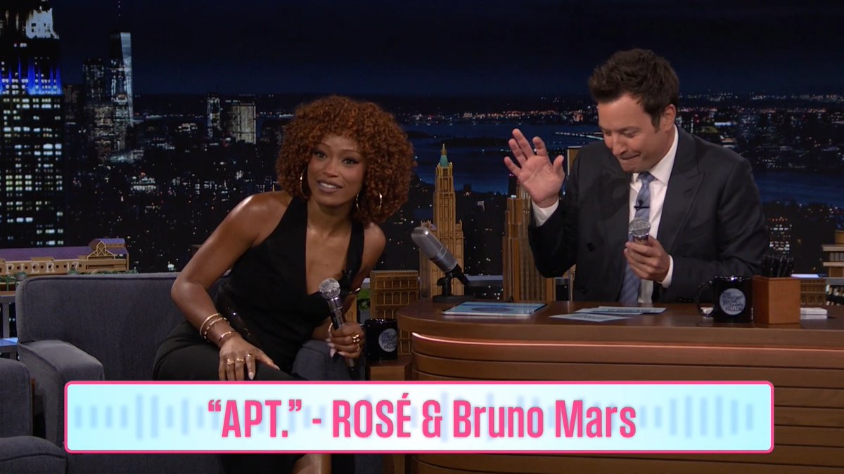 .Keke Palmer &amp; Jimmy try to sing "APT." by ROSÉ and Bruno Mars backwards in the Reverse It Challenge! ⏪ #FallonTonight