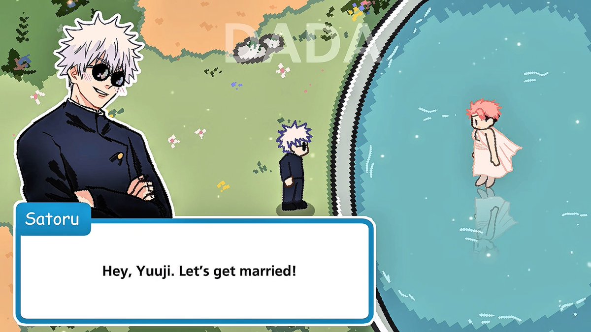 I just played Harvest Moon, and it made me want to see Yuuji as the Harvest Goddess, with Satoru trying to woo him 🤣 I hope you like it! ❤️ #โกะยู #goyuu #五悠