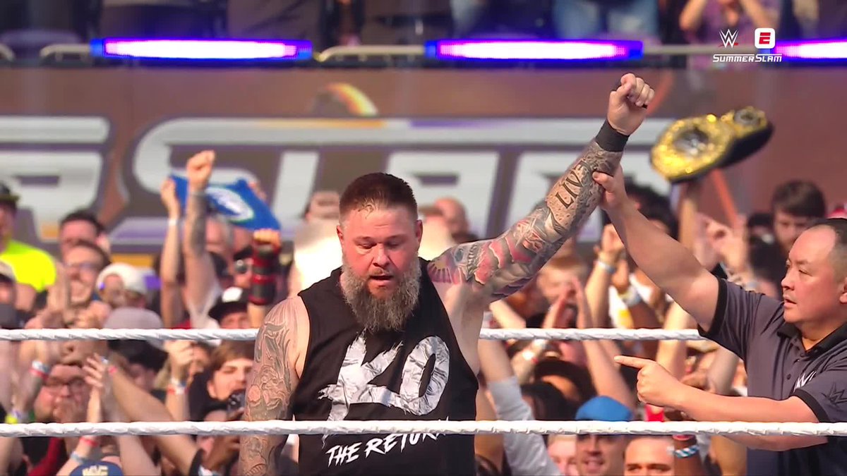 "WELCOME TO THE KO SHOW!" Kevin Owens returns and is now the No. 1 contender for the Undisputed WWE Championship 🏆 #SummerSlam