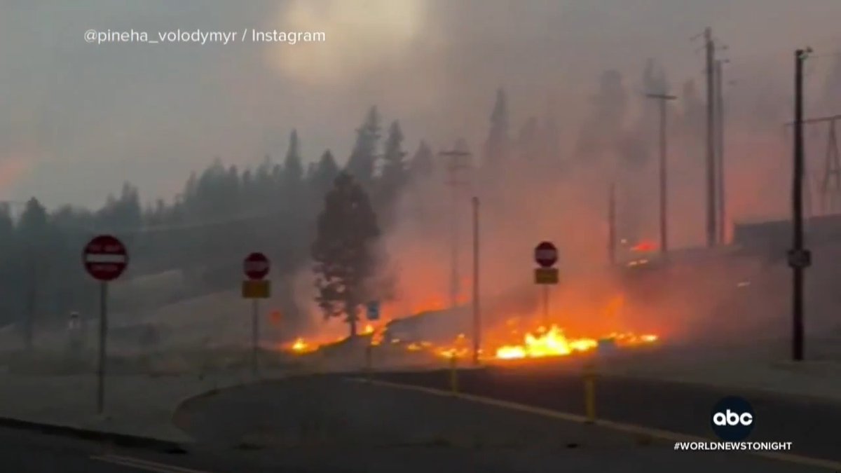 Residents flee Spokane, WA as wildfires destroyed over 600 homes. Thousands evacuated as explosive conditions fuel three massive fires. Local crews joined by the National Guard to battle the flames. Alex Stone reports.
