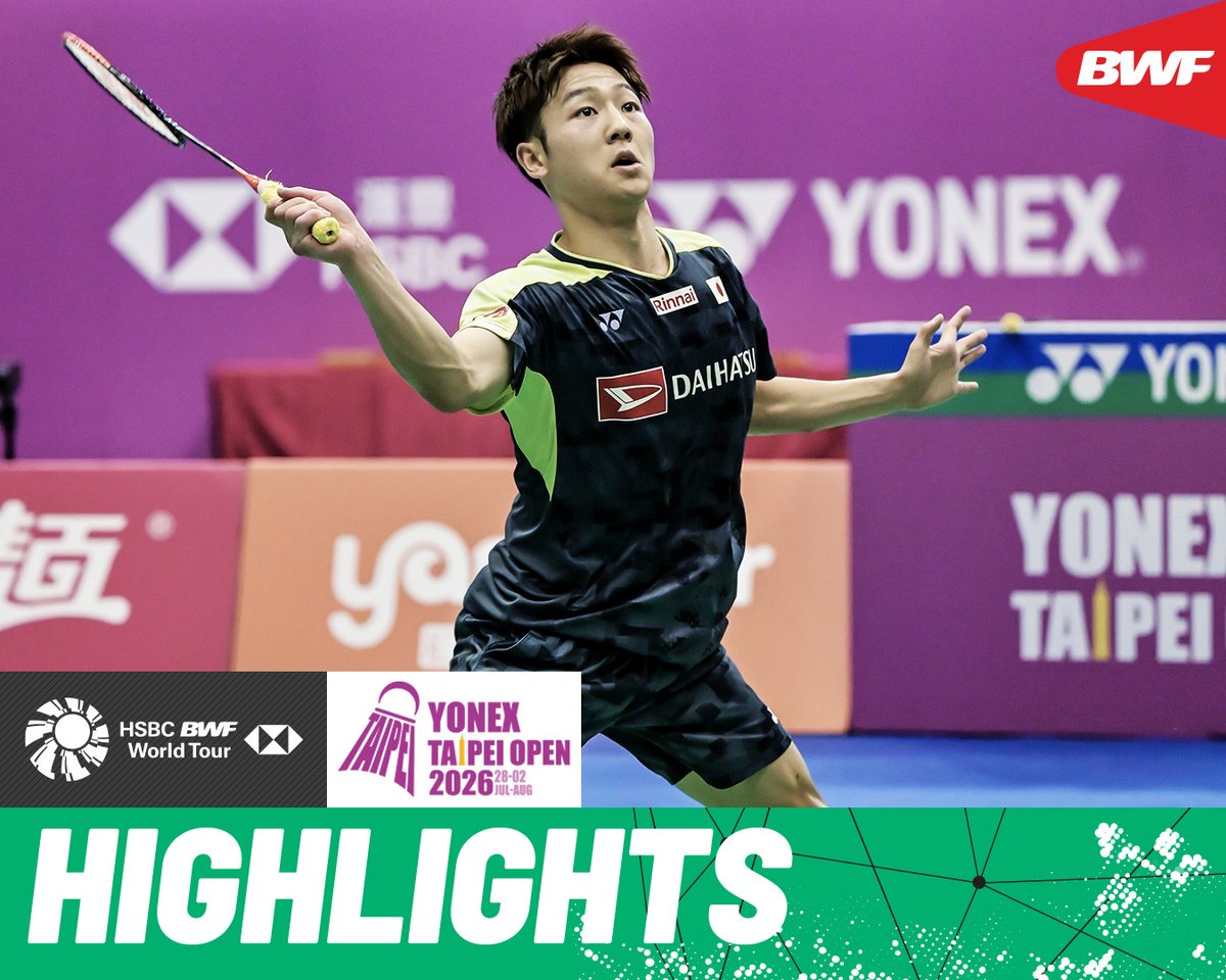 Finals contest sees Yudai Okimoto 🇯🇵 face Yoo Tae Bin 🇰🇷. #BWFWorldTour #TaipeiOpen2026